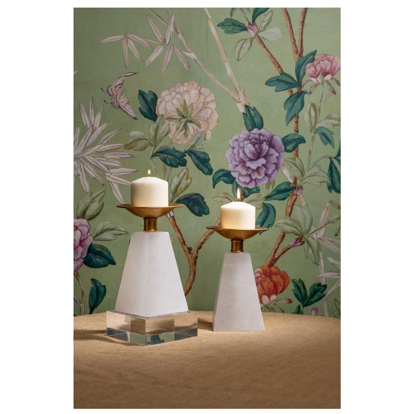 Artemis Alabaster Candle Holder Set/2