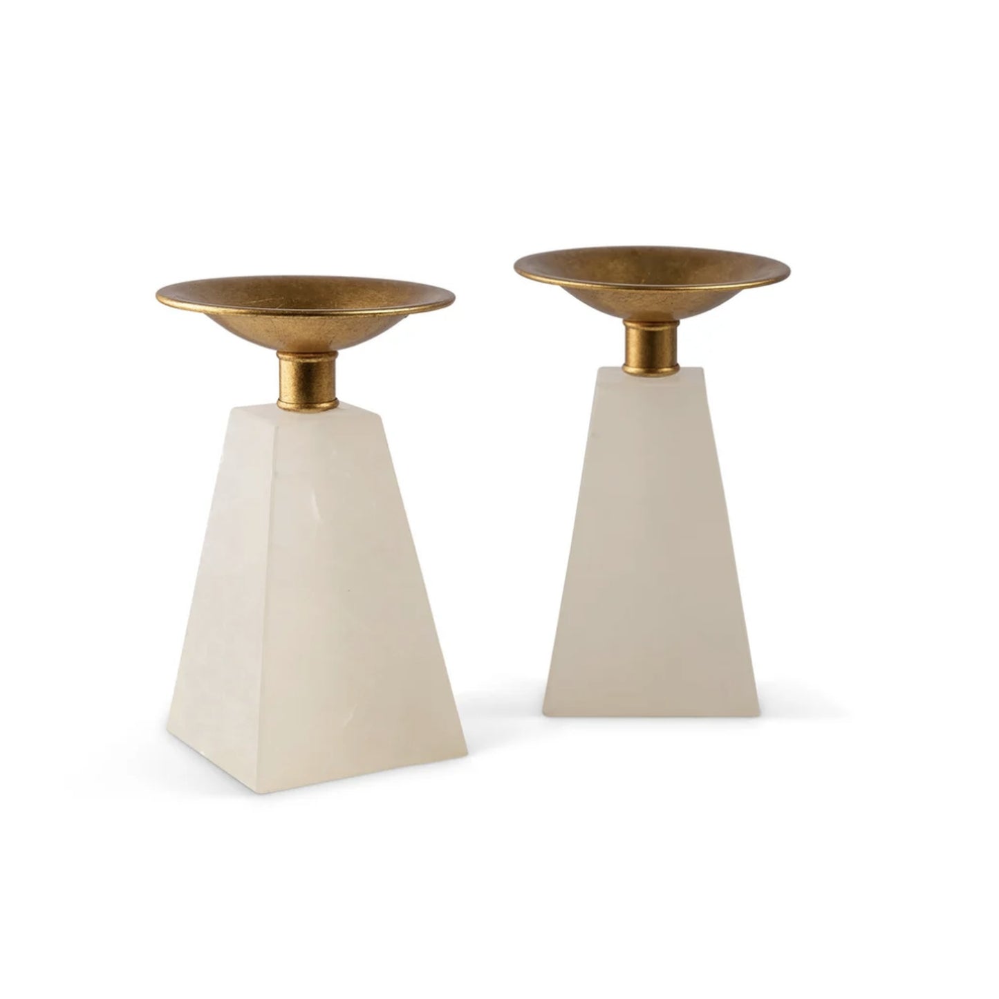 Artemis Alabaster Candle Holder Set/2