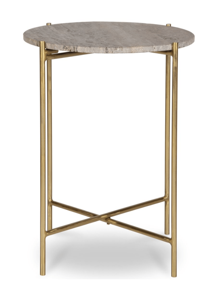 Accent Table with Travertine Top - LaFayes