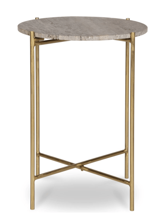 Accent Table with Travertine Top - LaFayes