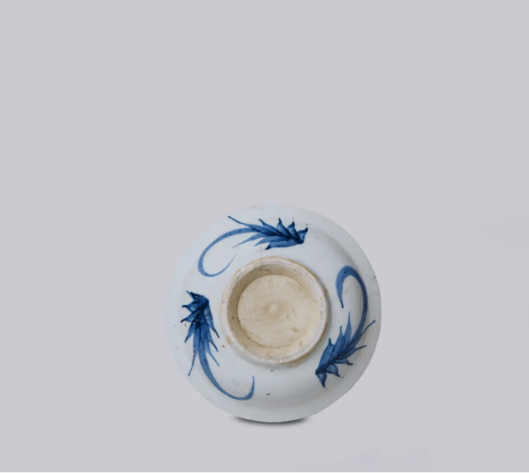 Blue and White Porcelain Auspicious Couplet Dish, small - LaFayes