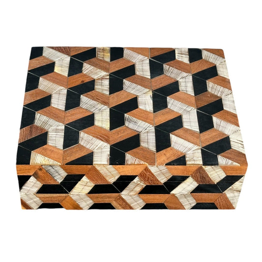 Goyard Inspired Bone & Horn Box - The Art of Broken Pieces