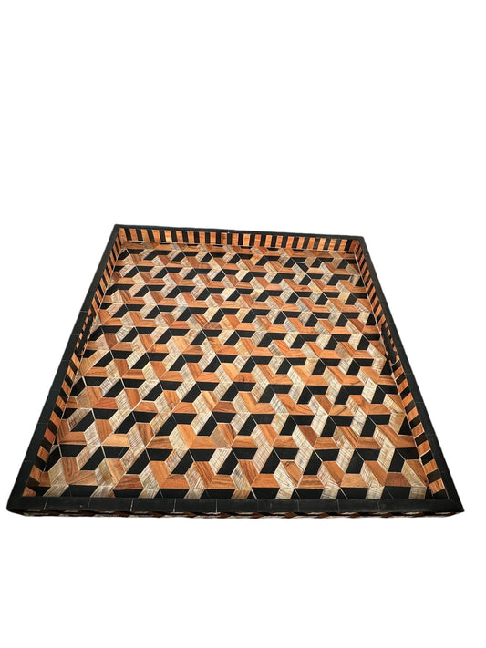 Goyard Pattern Serving Tray - The Art of Broken Pieces