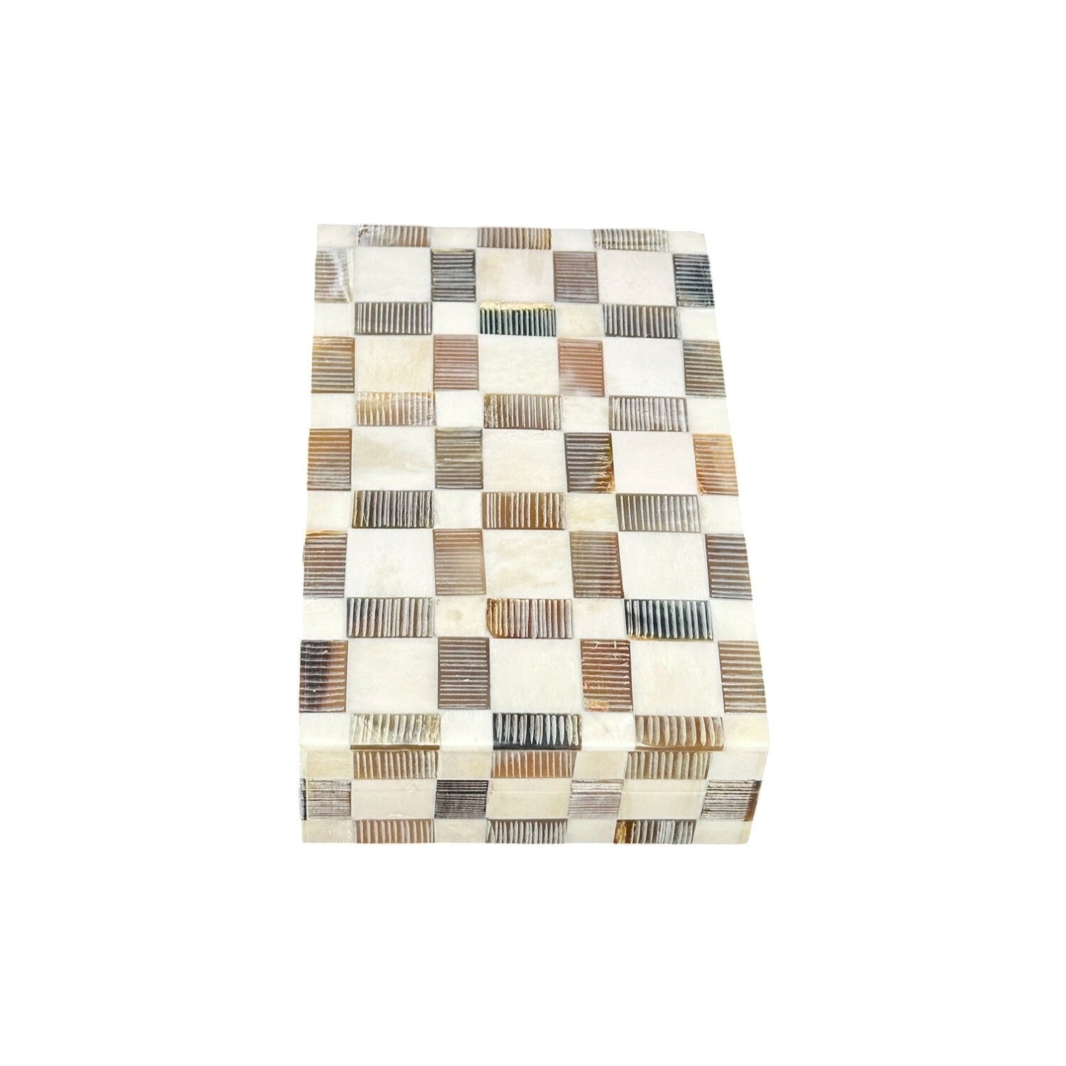 Horn and Bone Checkered Box - The Art of Broken Pieces