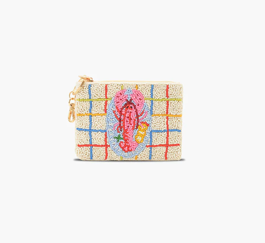 Lobster Beaded Coin Pouch - LaFayes