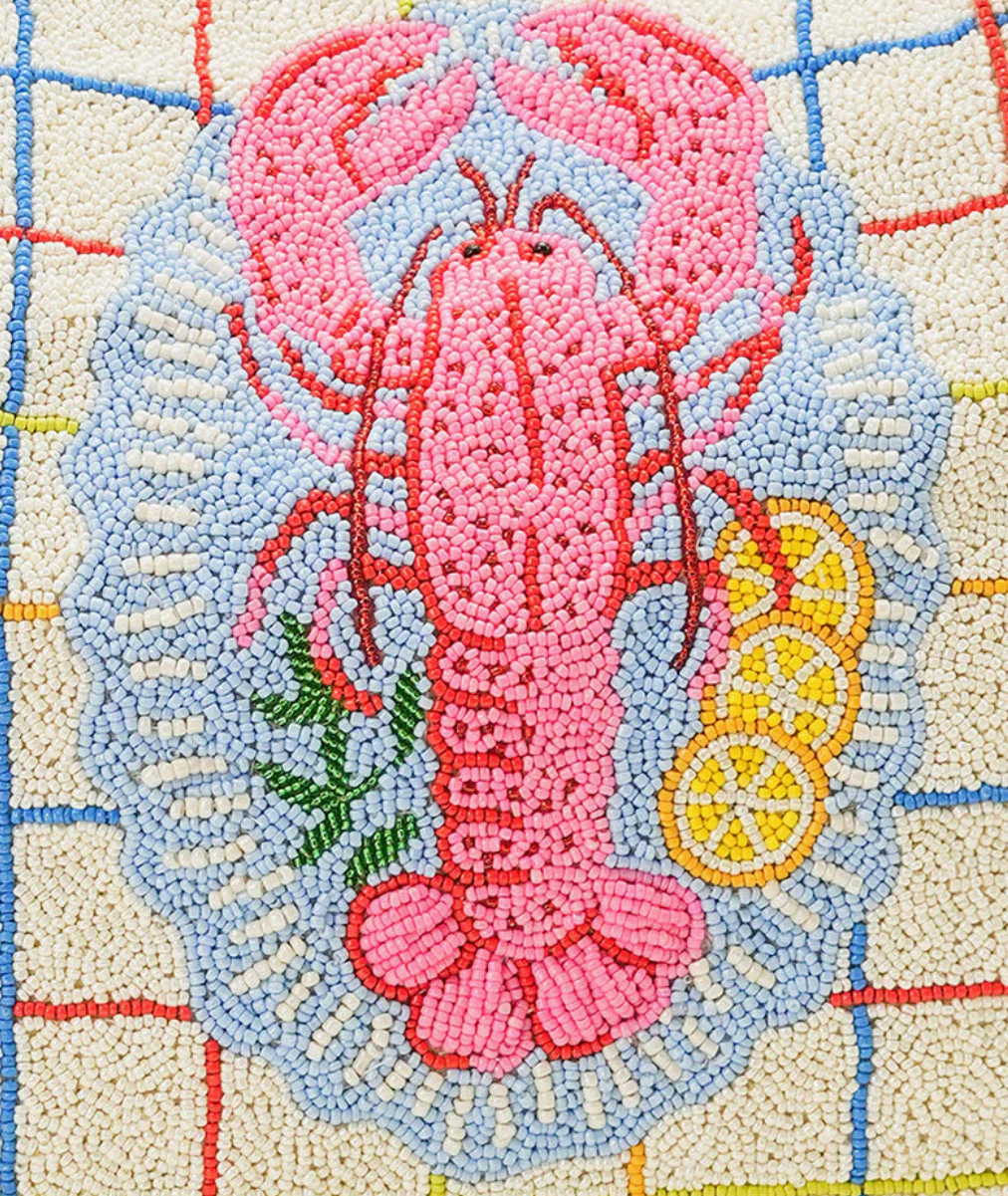 Lobster Beaded Oversized Tote - LaFayes