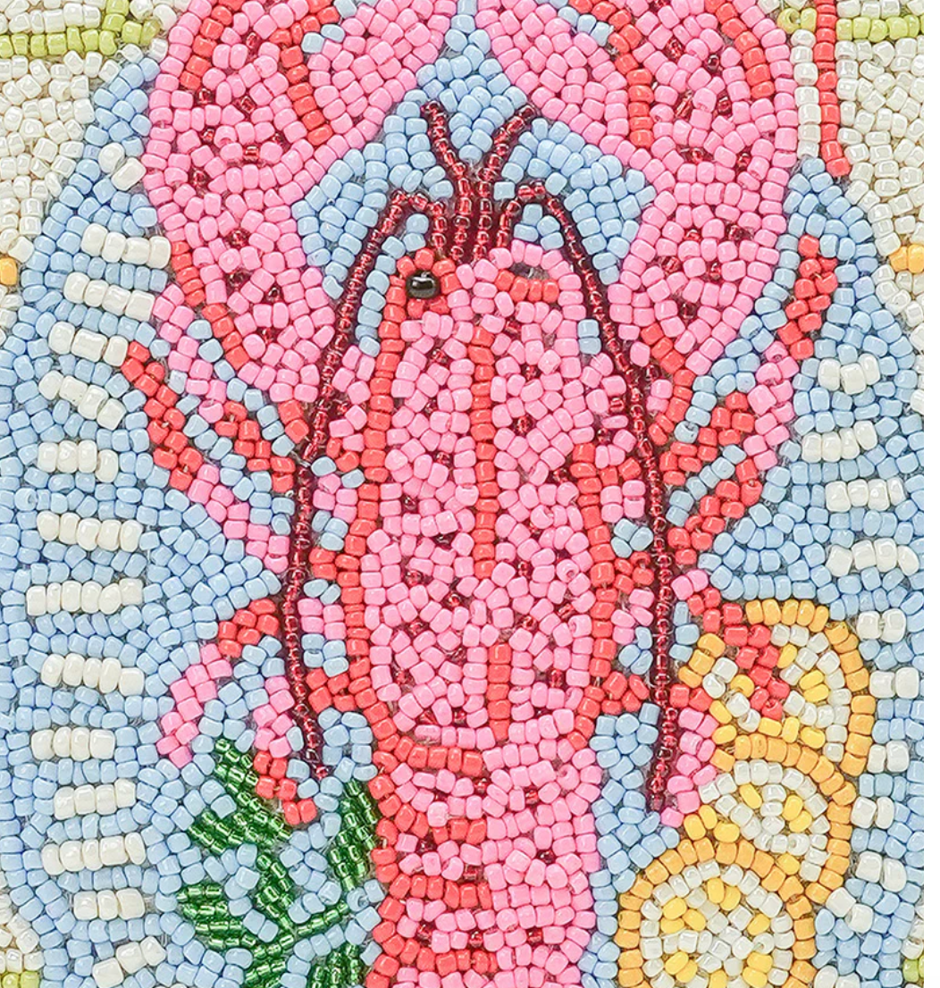Lobster Beaded Wristlet Clutch - LaFayes