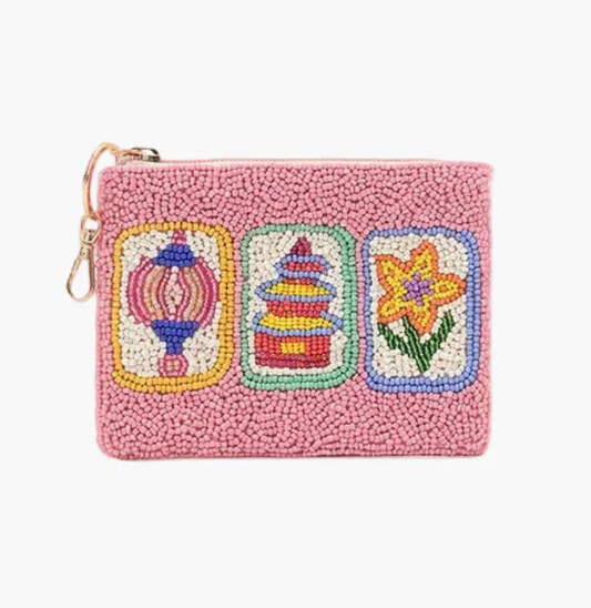 Mahjong Blooms Coin Pouch - LaFayes
