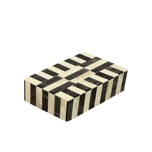 Petite Abstract Domino Horn Box - The Art of Broken Pieces