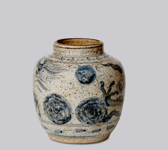 Rustic Porcelain Dragon Vase SM - LaFayes
