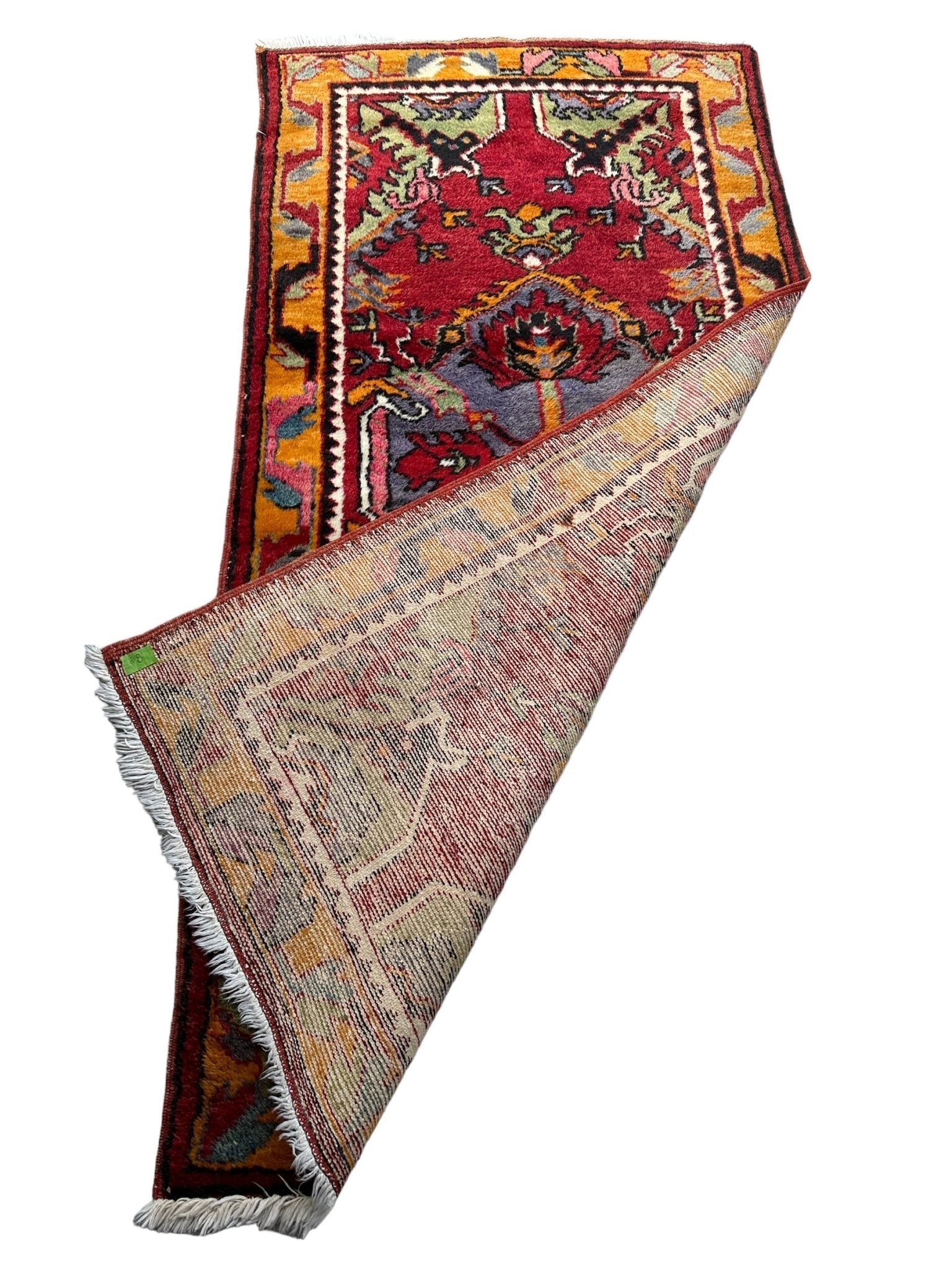 Unique Vintage Anatolian Wool Rug - The Art of Broken Pieces