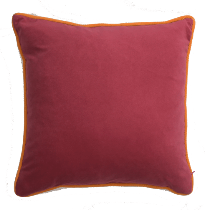 Velvet Pillows 22" Burgundy/Orange - LaFayes
