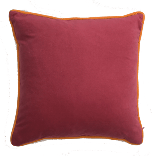Velvet Pillows 22" Burgundy/Orange - LaFayes