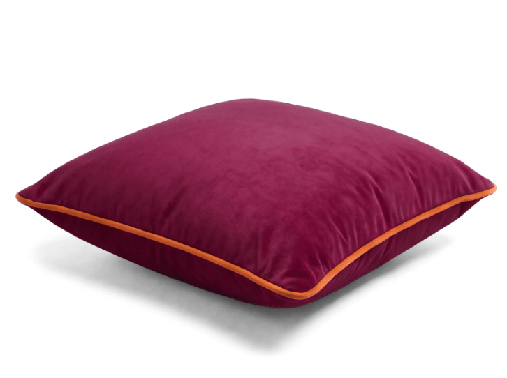 Velvet Pillows 22" Burgundy/Orange - LaFayes