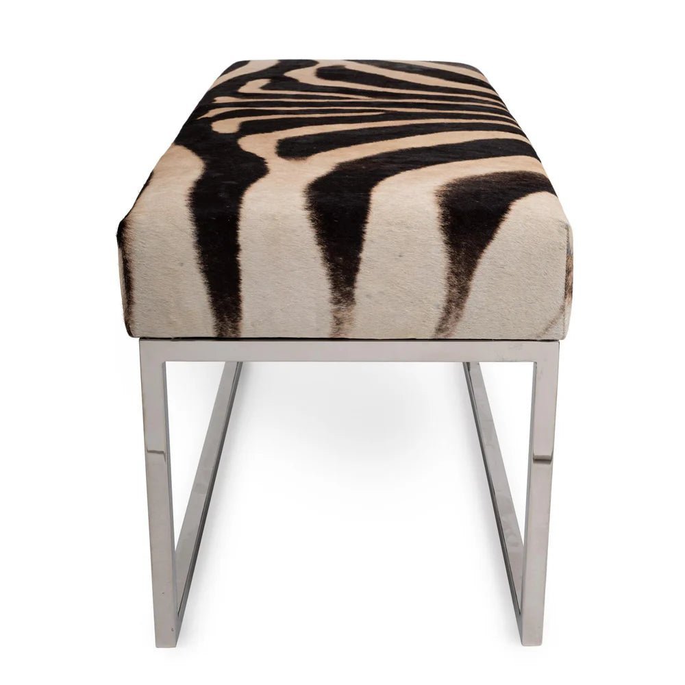 Zebra Hide Bench - The Art of Broken Pieces
