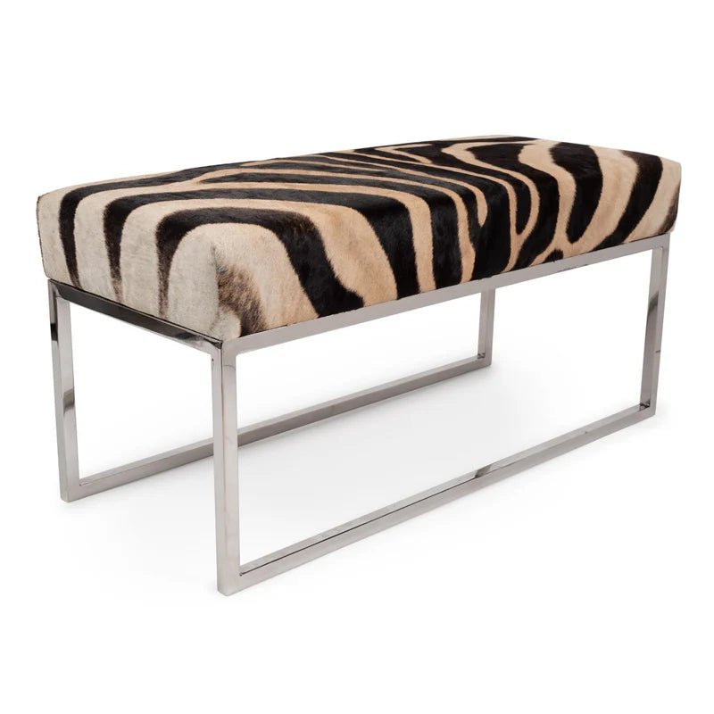 Zebra Hide Bench - The Art of Broken Pieces